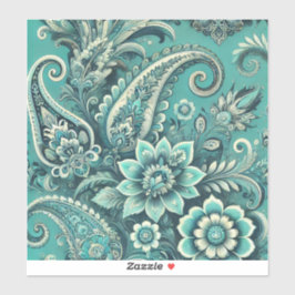 Adesivo Turquoise Paisley Floral