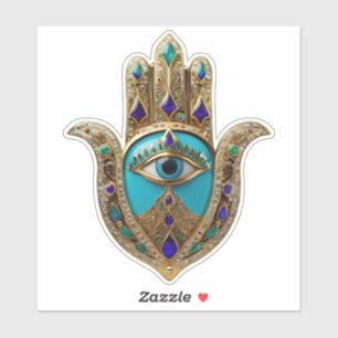 Adesivo Turquoise Third Eye Hamsa