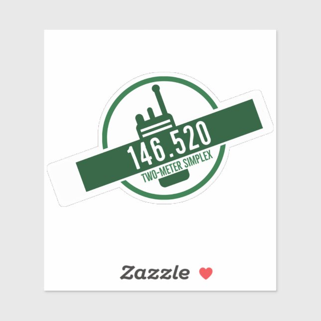 Adesivo Two Meter Simplex Calling Frequency (Folha)