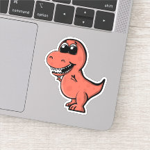Tyrannosaurus Rex Cute Dinossauro Vermelho Ilustra