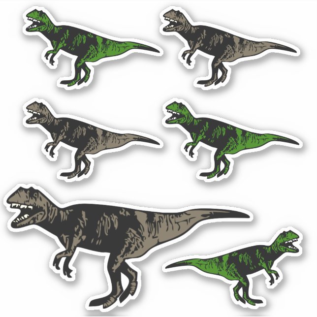 Adesivo Tyrannosaurus Rex Dinossaur Stickers (Frente)