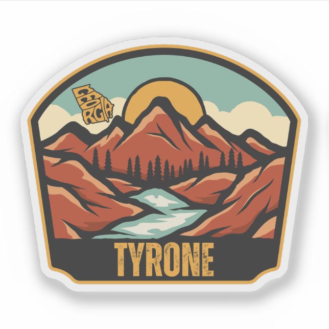 Adesivo Tyrone, Geórgia (Frente)