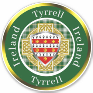 Adesivo Tyrrell Irish Shield/Celtic Cross Personalizado