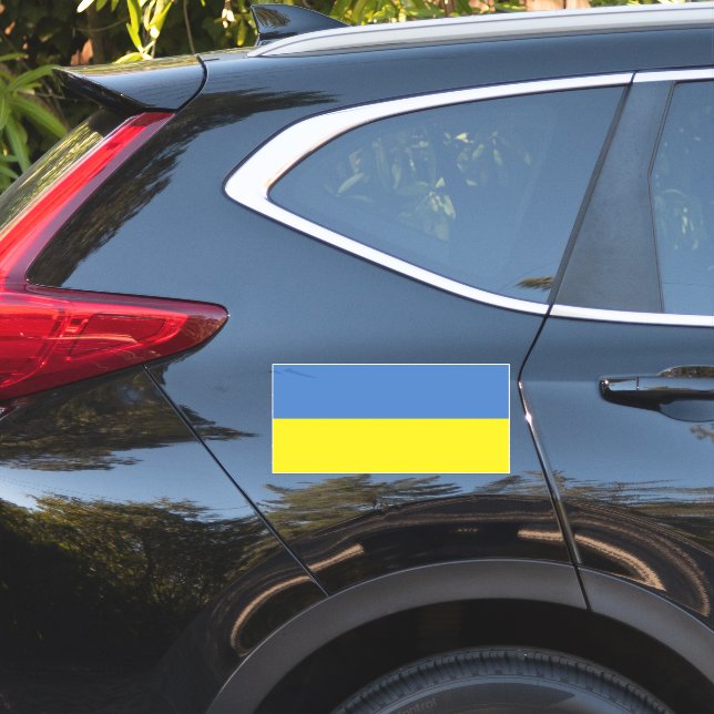 Adesivo Ucrânia Flag, Ucraniano Slava Ucraniano С л в а У  (Lado do carro)