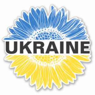 Adesivo Ucrânia Sunflower Support Solidariedade Ucrânia