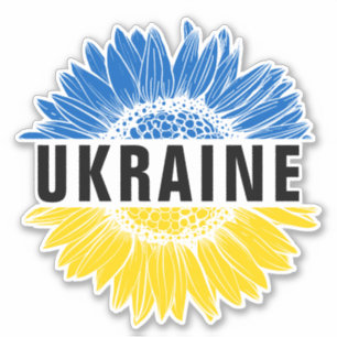 Adesivo Ucrânia Sunflower Ucraniano apoia Solidariedade