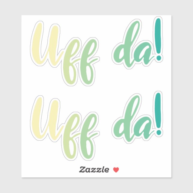 Adesivo Uff Da! Norueguês, Minnesota (Folha)