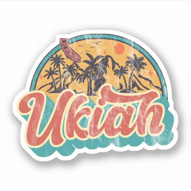 Adesivo Ukiah, Califórnia (Frente)