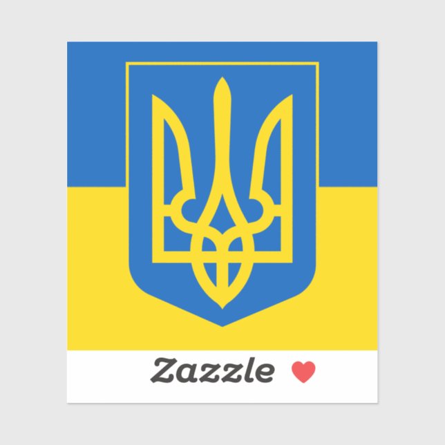 Adesivo Ukrainian Coat of Arms. Trident. Truzyb.  (Folha)