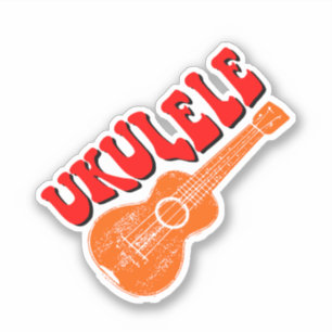Adesivo Ukulele Groovy Text Art