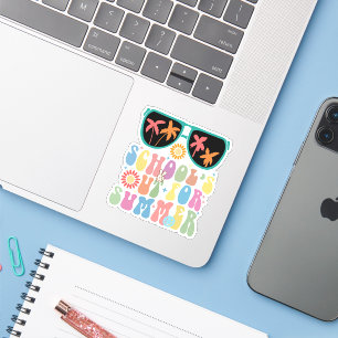 Adesivo Último Dia De Aula Groovy Fim De Aulas Para O Verã