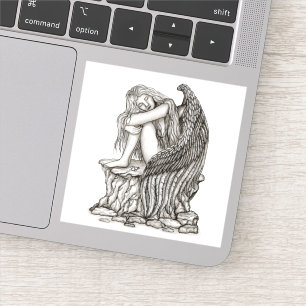 Adesivo Um anjo adormecido na pedra