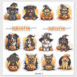 ADESIVO UM CONJUNTO PERSONALIZADO DE CACHORRO REDE PUMPKIN