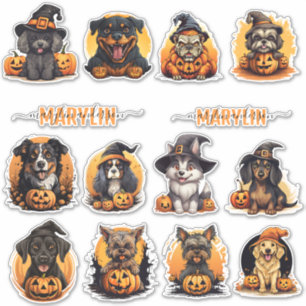 ADESIVO UM CONJUNTO PERSONALIZADO DE CACHORRO REDE PUMPKIN