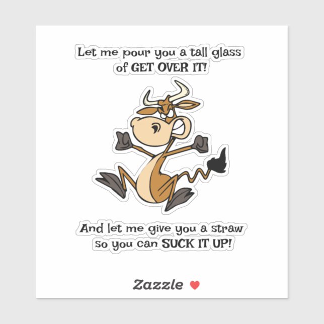 Adesivo Um Copo Alto de SUPERA ISSO! (Folha)