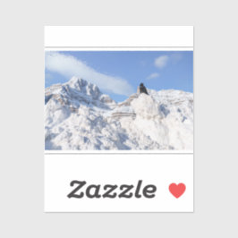 Adesivo Um Corvo Na Crowfoot Mountain Alberta Canadá