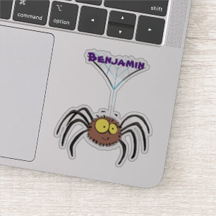 Adesivo Um desenho animado de aranha marrom e doce