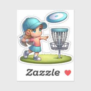 Adesivo Um desenho animado de golfe para garotinha