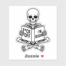 Adesivo Um Esqueleto de Booktrovert