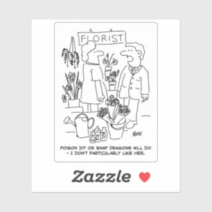 Adesivo Um homem numa Cartoon Floristas.