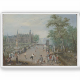 Adesivo Um Jogo de Bola Antes de um Palácio do País