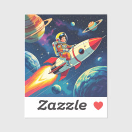 Adesivo Um livro de histórias em quadrinhos Menino em um f