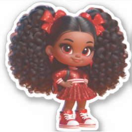 Adesivo Um Membro da Equipe de Saúde - Vermelho