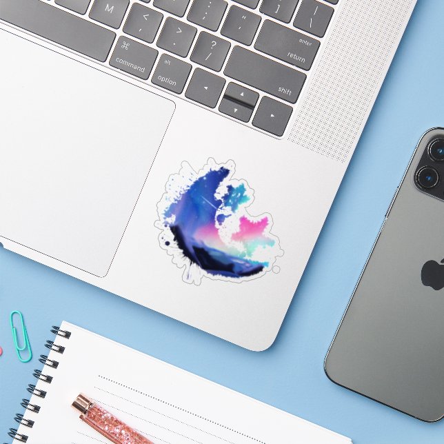 Adesivo Um Milhão de Aurora Dreams Sticker (Notebook com iPhone)
