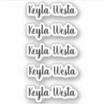 Adesivo Um nome personalizado surpreendente de script capr<br><div class="desc">Impressionante autocolante de nome personalizado de script caprichoso</div>