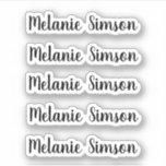 Adesivo Um nome personalizado surpreendente de script capr<br><div class="desc">Impressionante autocolante de nome personalizado de script caprichoso</div>