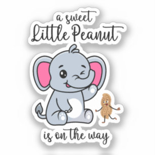 Adesivo Um Pequeno Amendoim Doce No Caminho De Um Novo Beb