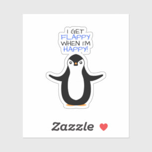 Adesivo Um pinguim feliz
