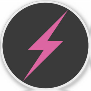 Adesivo Um Raio Rosa Do Feminismo (A preto)