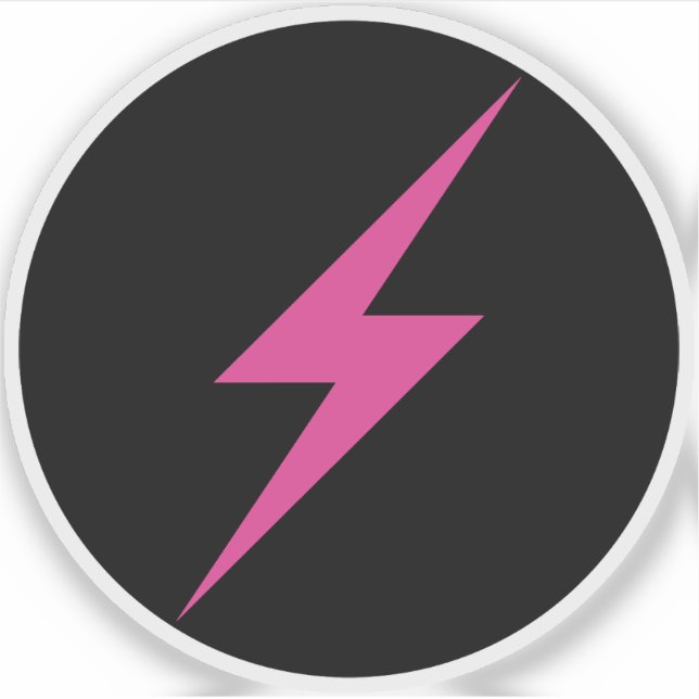 Adesivo Um Raio Rosa Do Feminismo (A preto) (Frente)