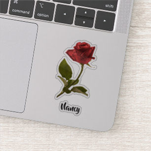 Adesivo Um Rosa De Naufrágio Vermelho E Fotografia Floral 