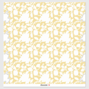 Adesivo Um tapete amarelo com um padrão repetitivo de moti