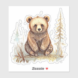 Adesivo Um ursinho bonitinho - design de ilustração artíst