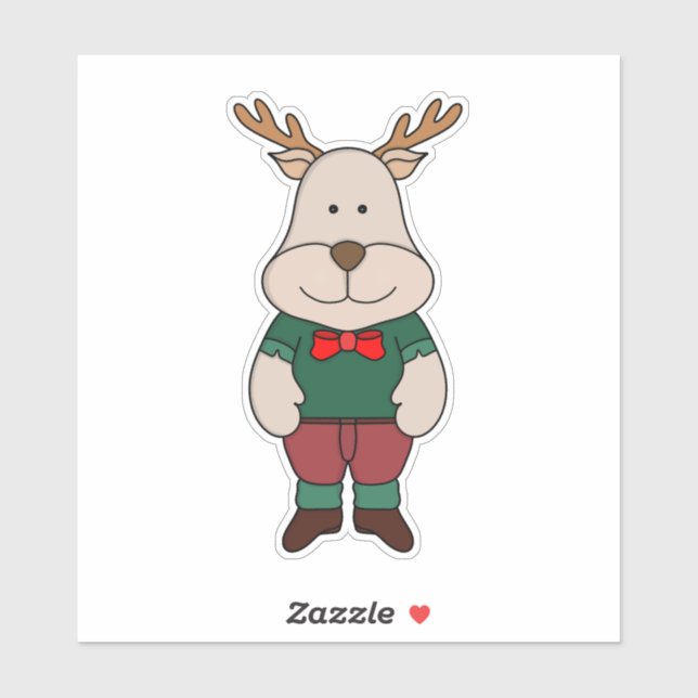 Adesivo Um veado fofo (Folha)