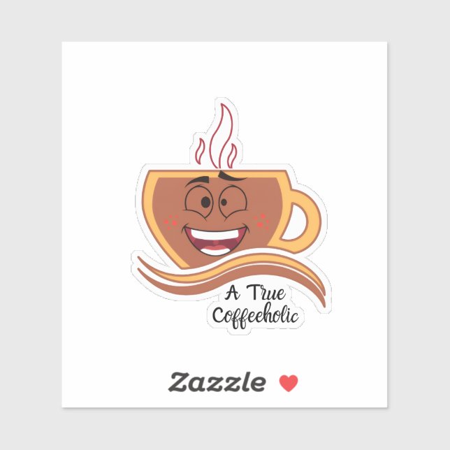 Adesivo Um Verdadeiro Café com Amor de Café (Folha)