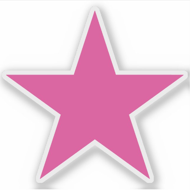 Adesivo Uma Estrela Rosa Do Feminismo (Frente)