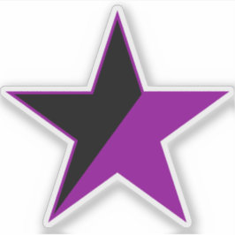 Adesivo Uma Estrela Roxa De Anarqua-Feminismo v2
