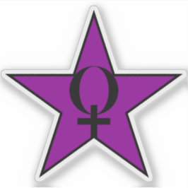 Adesivo Uma Estrela Roxa De Anarqua-Feminismo v3