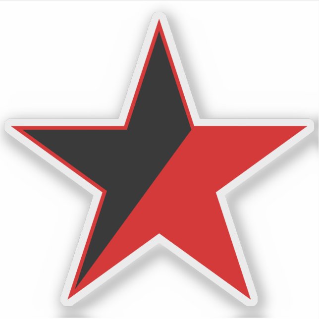 Adesivo Uma Estrela Vermelha de Anarquia v2 (Frente)