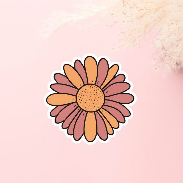 Adesivo uma flor doce de margarida pastel (Criador carregado)