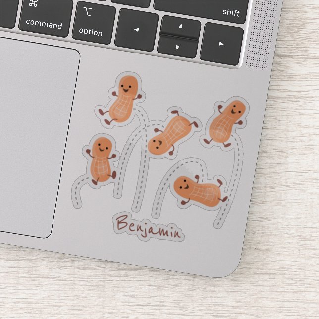 Adesivo Uma ilustração de desenho animado de amendoins de  (Detalhe)