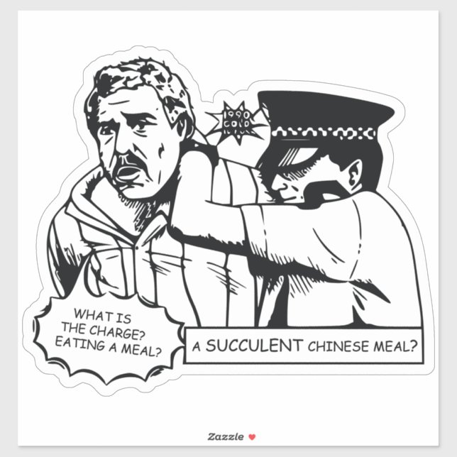 Adesivo Uma Refeição Chinesa Bem Suculta (Folha)