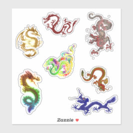 Adesivo Uma variedade de sete dragões