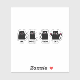 Adesivo un deux trois cat, gracinha rosa, narizes, uísques