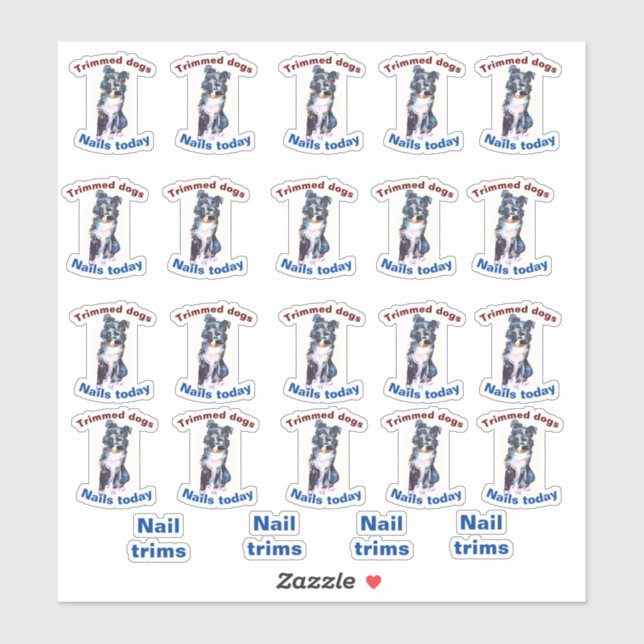 Adesivo unhas de cão aparado (Folha)