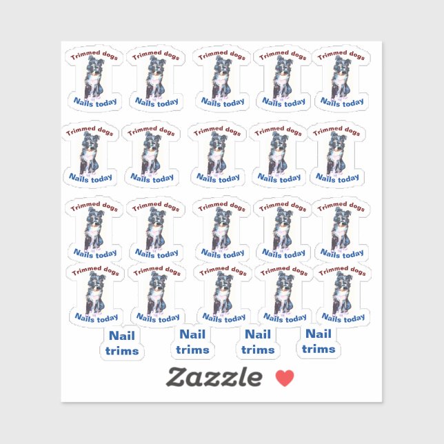 Adesivo unhas de cão aparado (Folha)